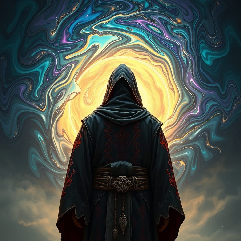 Blunt Mage's Desperate Escape Through Swirling Portal