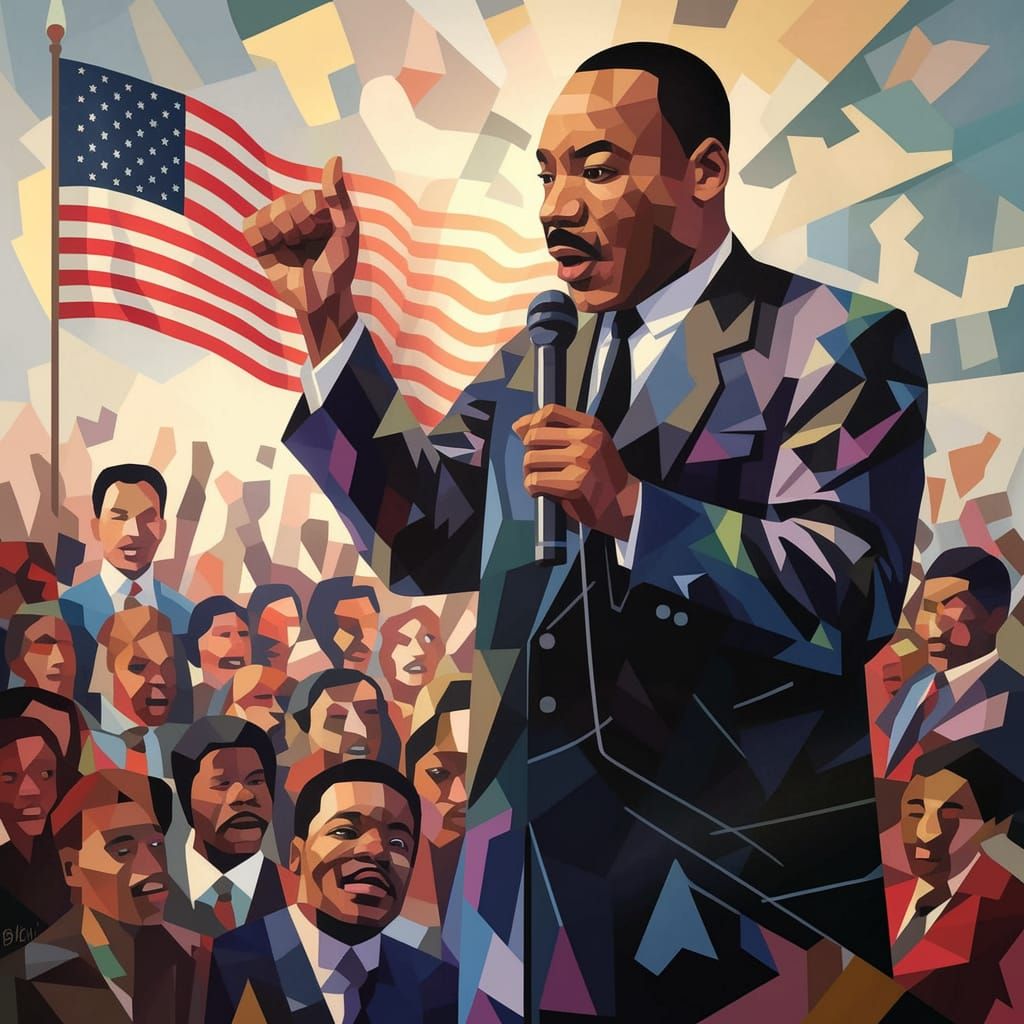 Cubist Martin Luther King Jr. Delivers Powerful 'I Have a Dr...