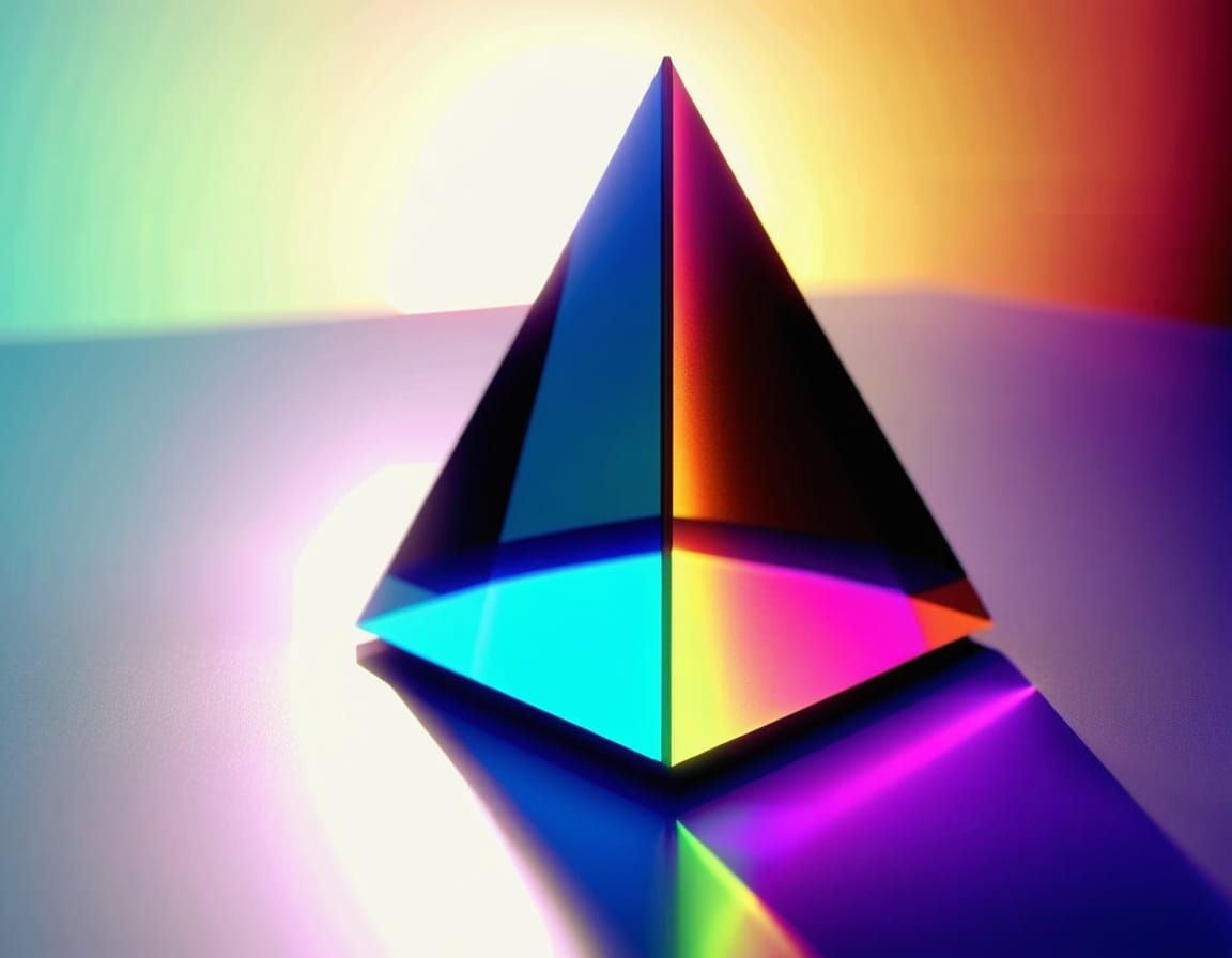 Light Through Prism: Vibrant Refracted Colors