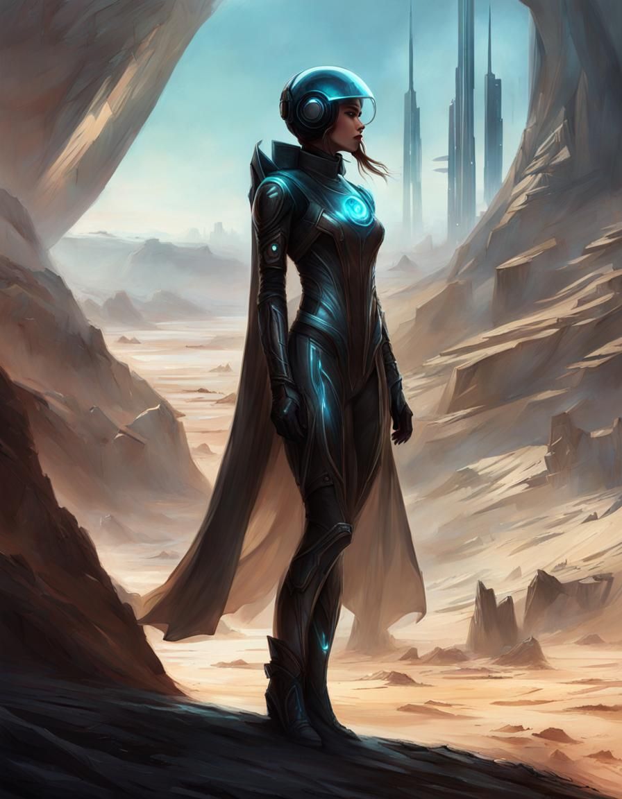 Sci-Fi Transparent Woman Concept Art