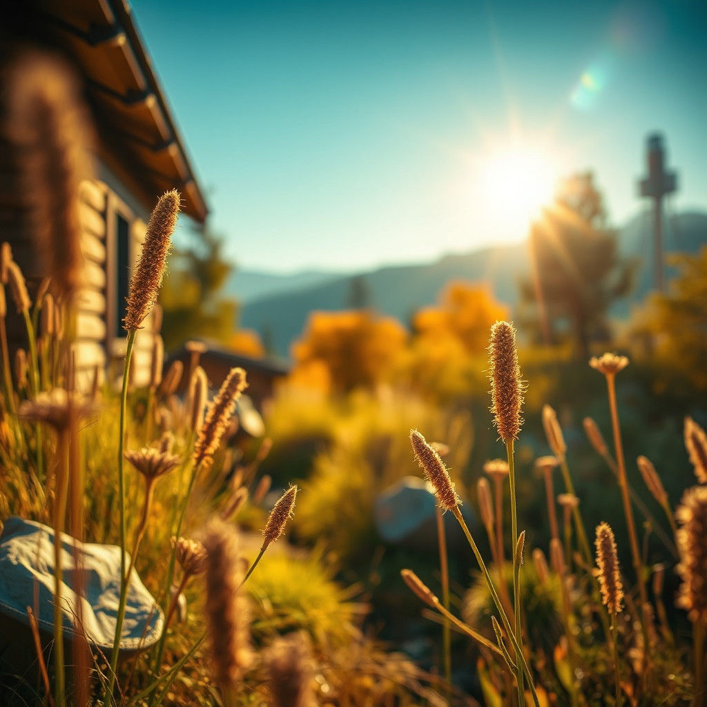 Joyful Golden Light in Vibrant Outdoor Scene