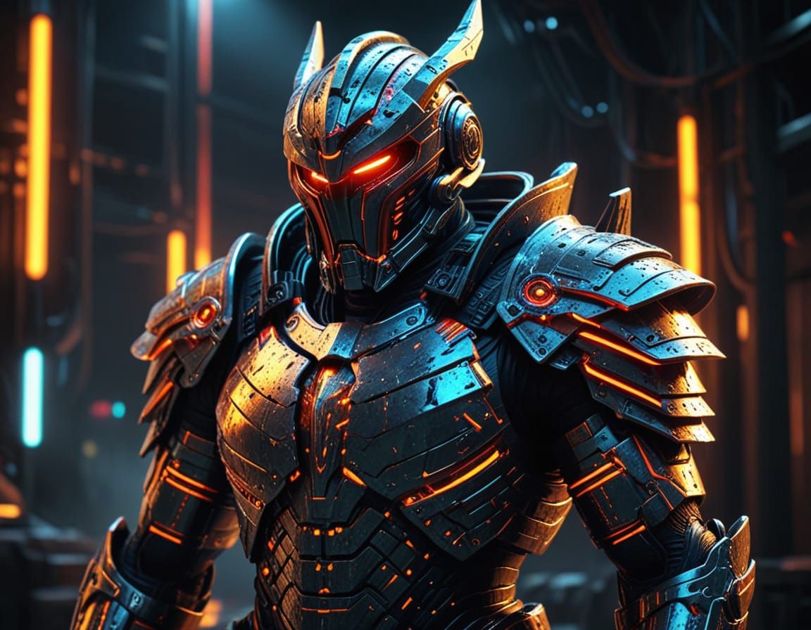 Poliester Hongtae Warrior in Sci-Fi Armor