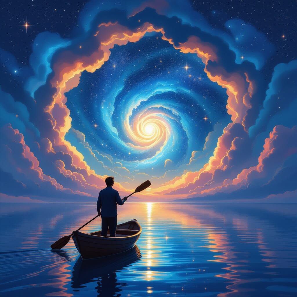 Surreal Cosmic Portal Dreamscape in Digital Painting Style