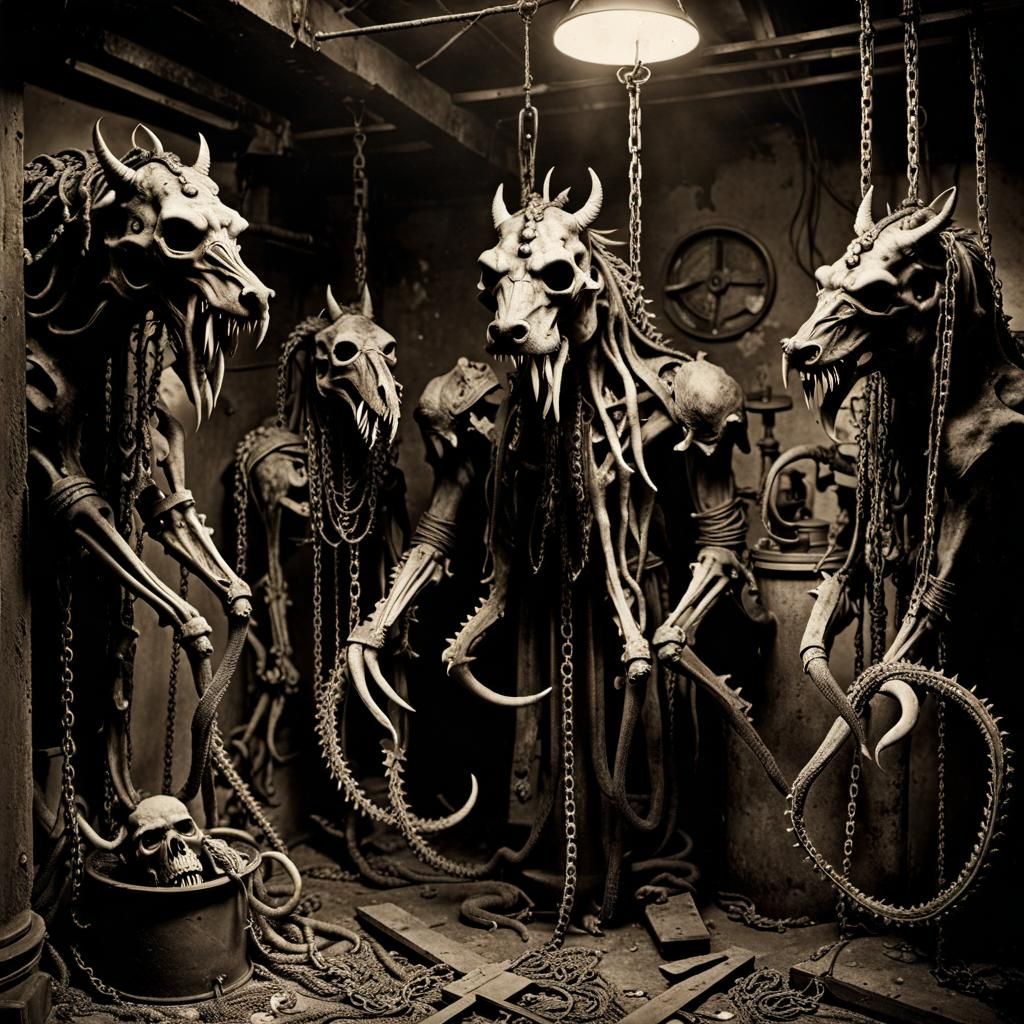 Chimeric Undead Abomination in Derelict Laboratory Photograp...