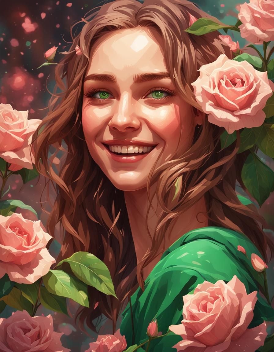 Beautiful Girl Portrait with Dynamic Lighting