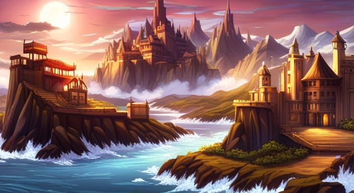 Mystical Crystal Anime Landscape in 16k Resolution