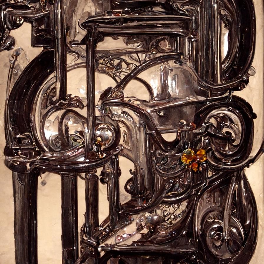 Surreal Melting Clock in Edwardian Style