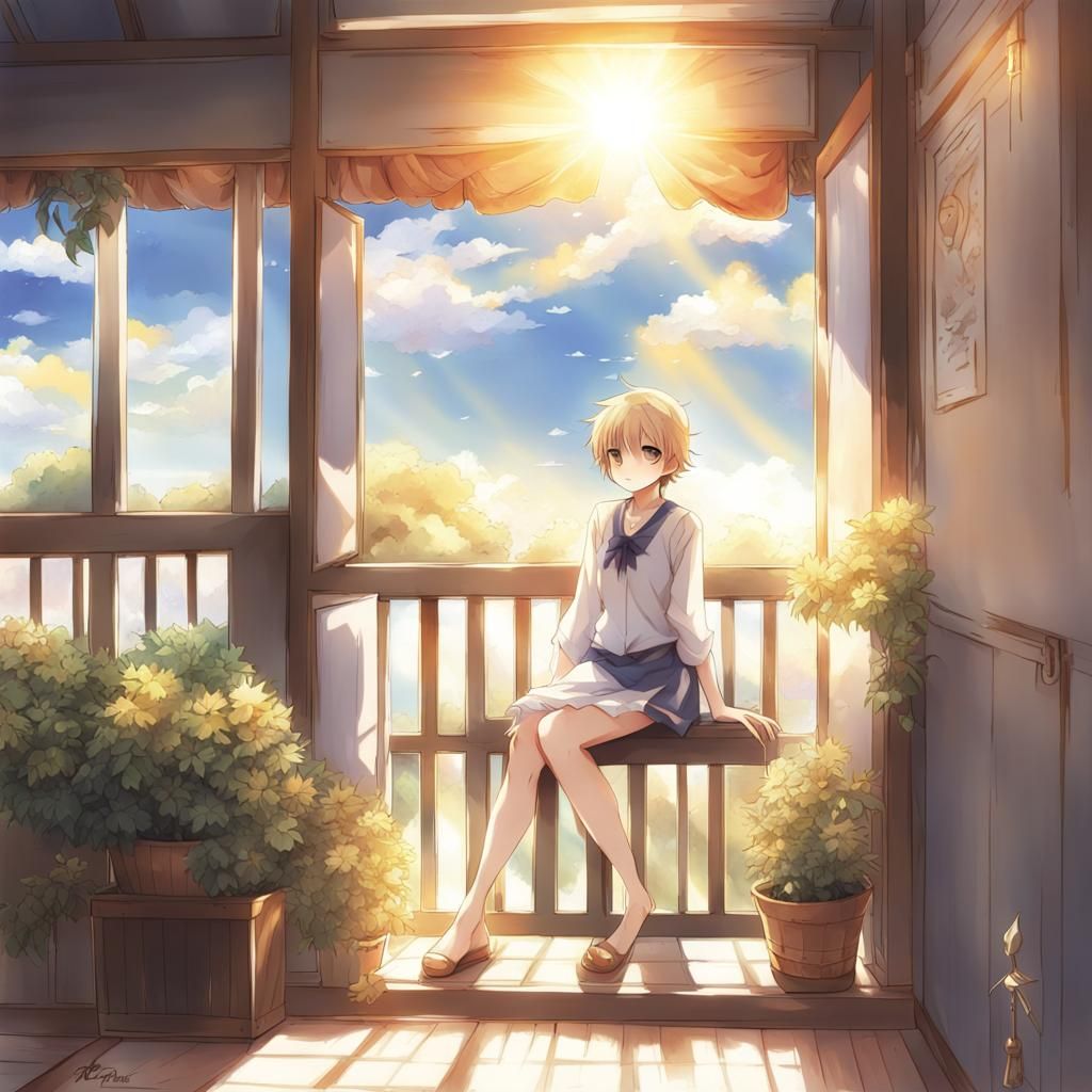 Anime Style: Morning Sun Art
