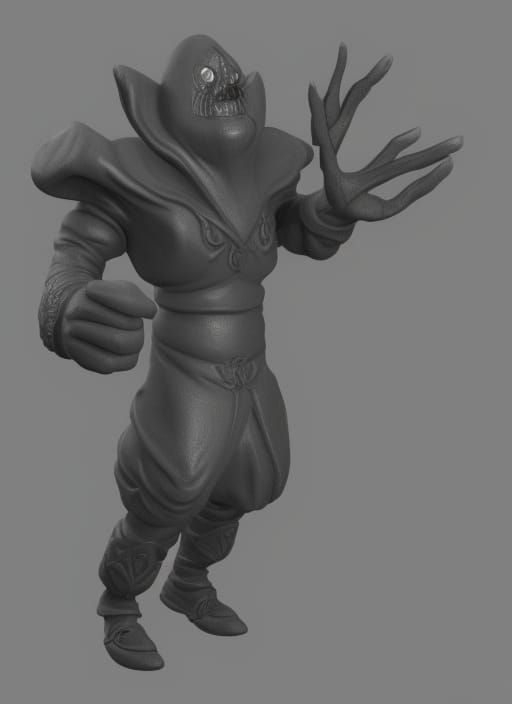 Magic Man: 3D Render with Deep Shadows