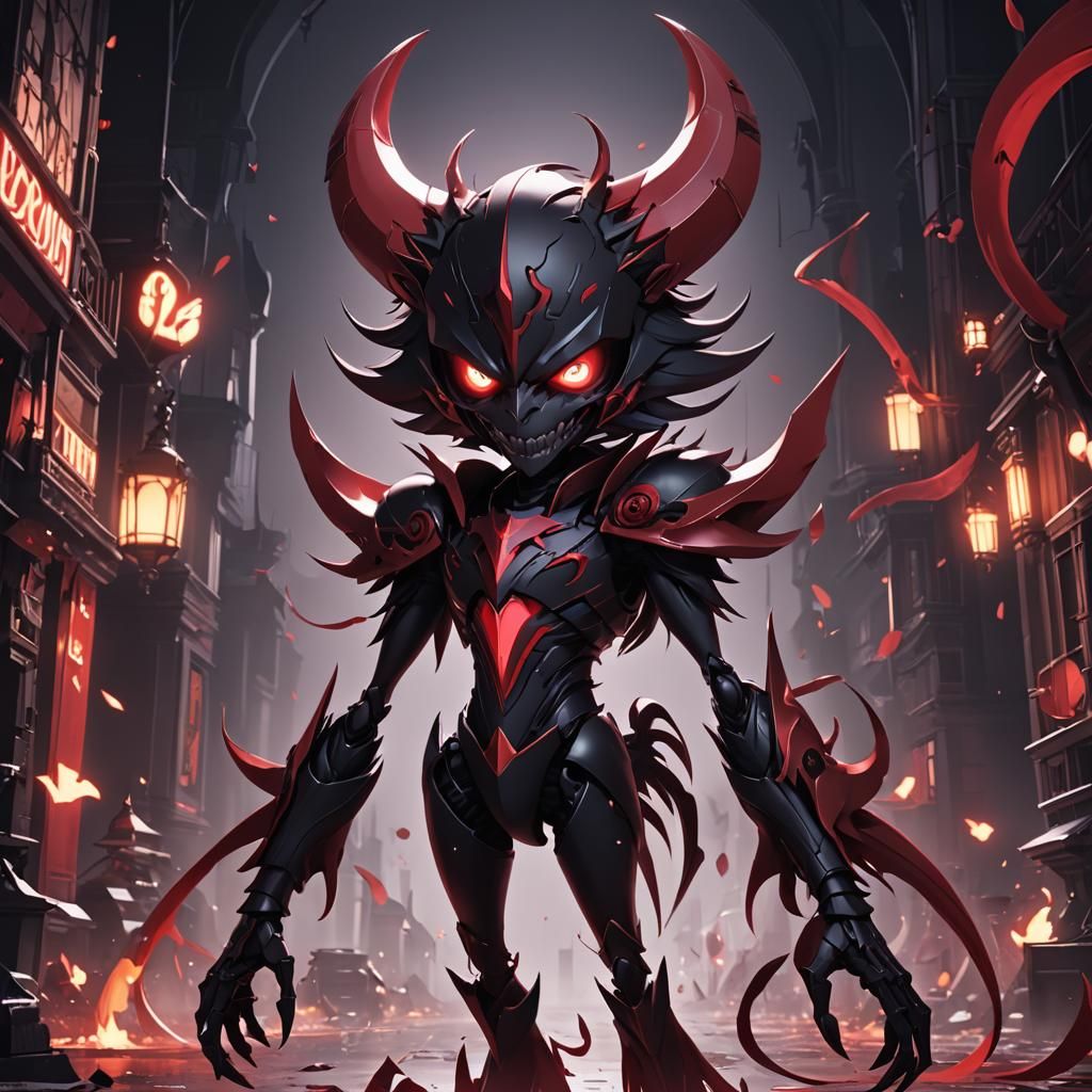 Hazbin Hotel Demon OC in 3D Anime Art