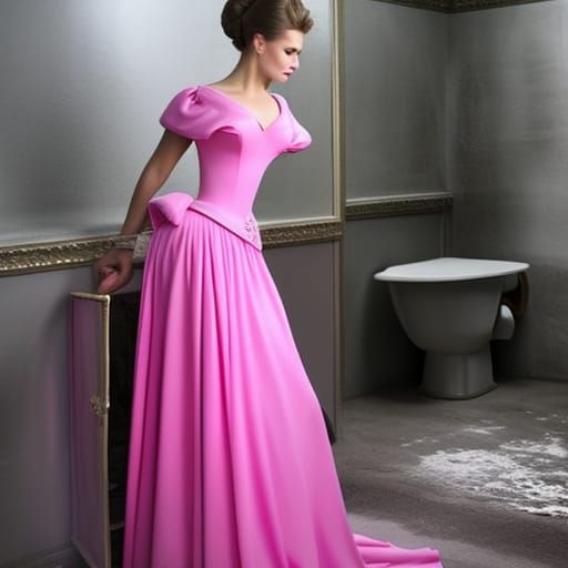 Let out of her storage prison with her hands tied behind her back