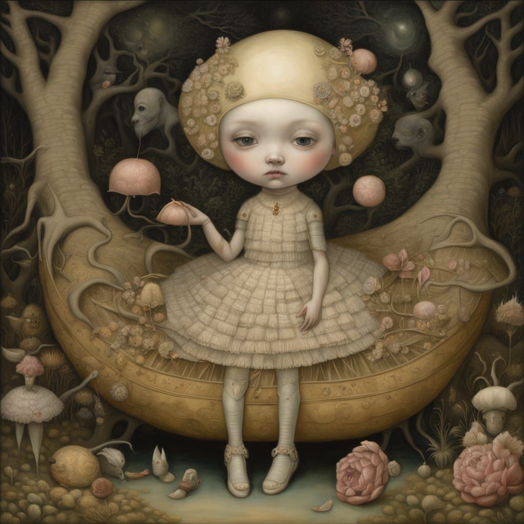 Surreal Alien Landscape with Organic Architecture