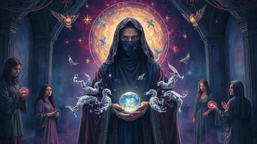 Mystical Seer in Celestial Chamber