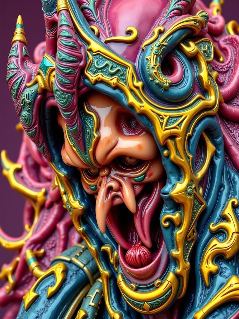 Ancient Shapeshifter in Hyperrealistic Leather Armor