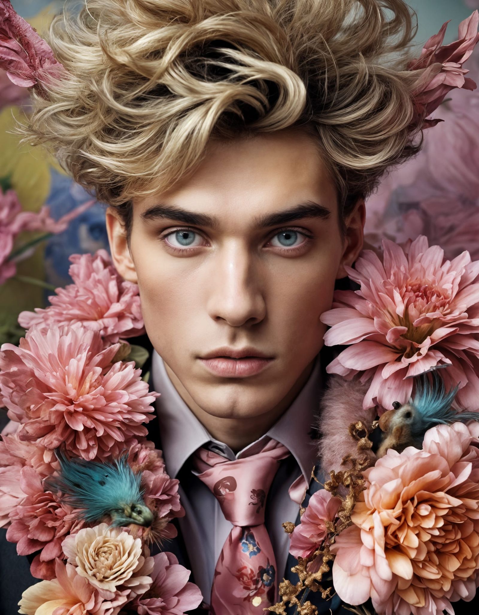 Edgy Luxe Portrait with Symbolism in Editorial Style