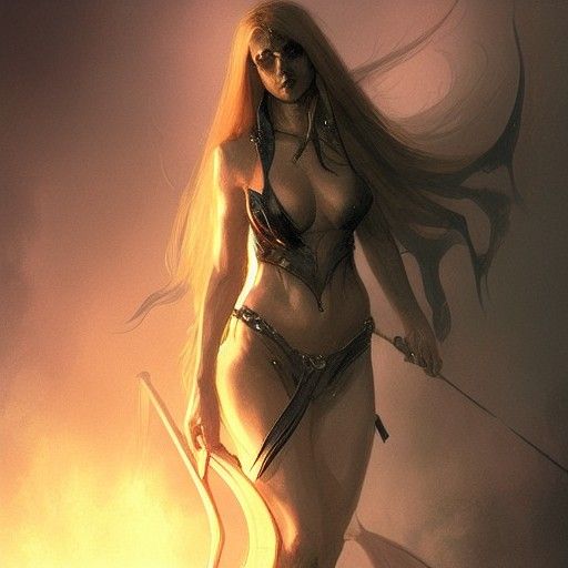 Sinister Lamia Queen in Dark Fantasy Style