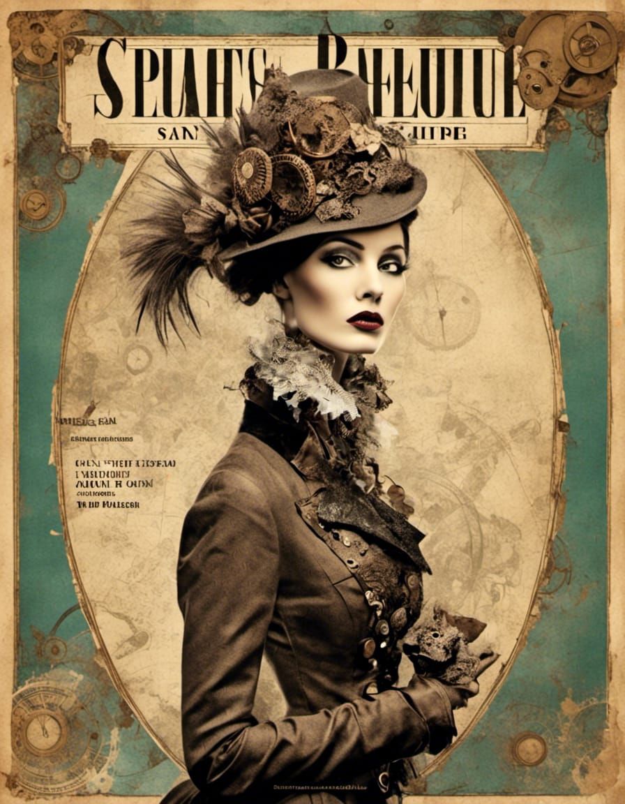 MAGAZINE COVER AVANT GARDE  STEAMPUNK FASHION MAGAZINE COVER...