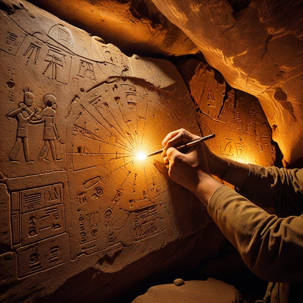 Ancient Petroglyph of Radio Transmitter Circuit Diagram