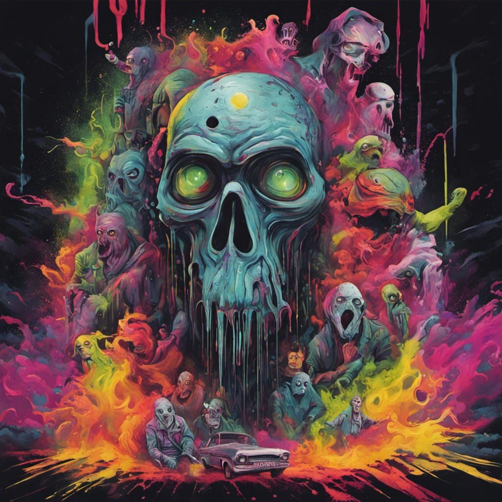 Night Creatures - The Ghost: B-Movie Graffiti Poster