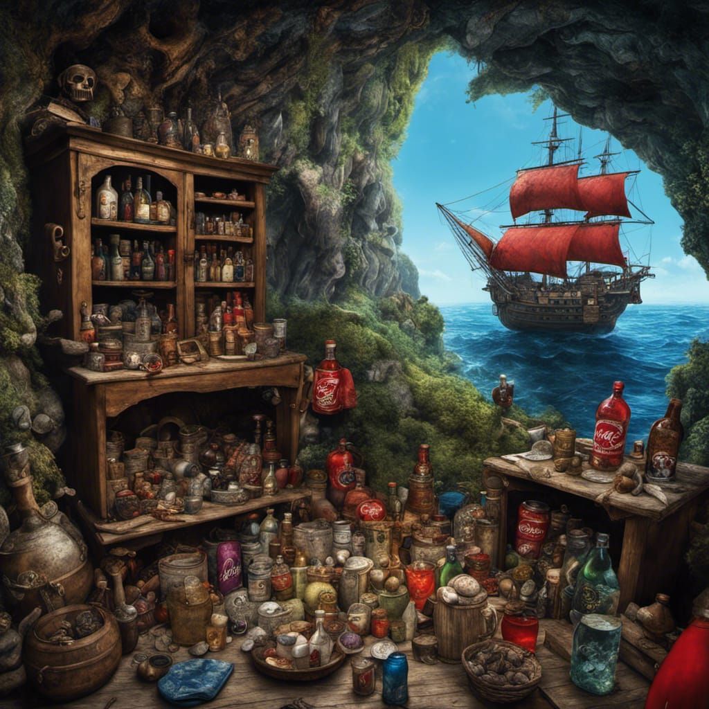 The pirate hideout cave