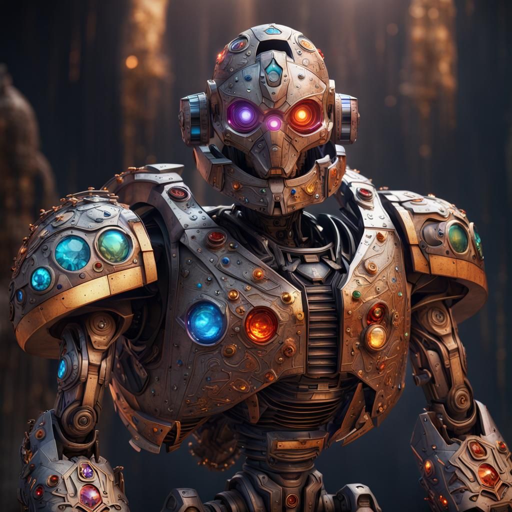 Gemstone Warforged Knight: Terminator Wall-E Hybrid