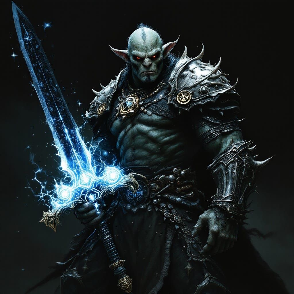 Orc Warrior in Human Bone Armour