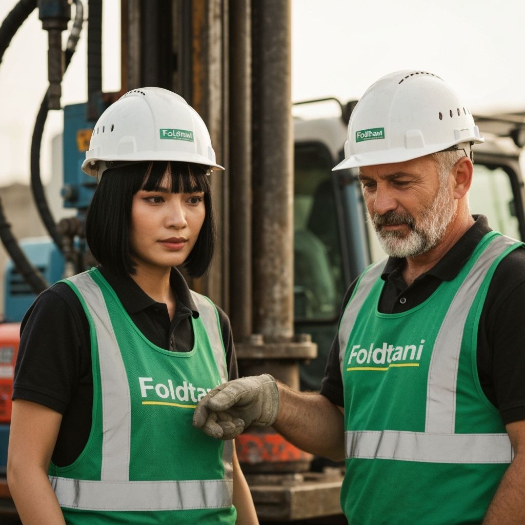Thai Woman and Italian Man Work on Drilling Machine
