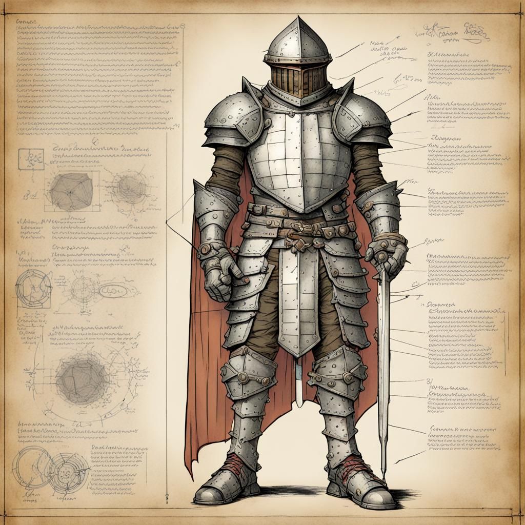 Renaissance Schematic of Scale Armor Structure