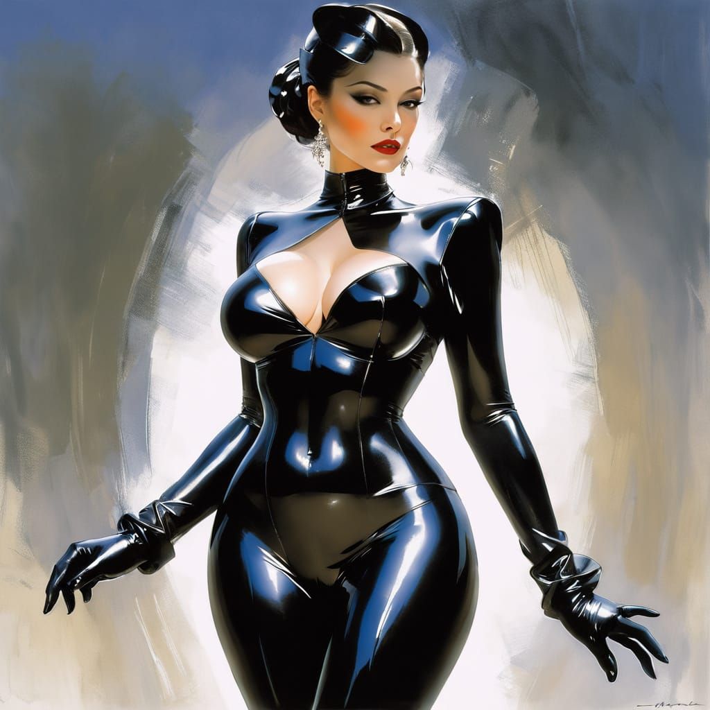 Latex woman