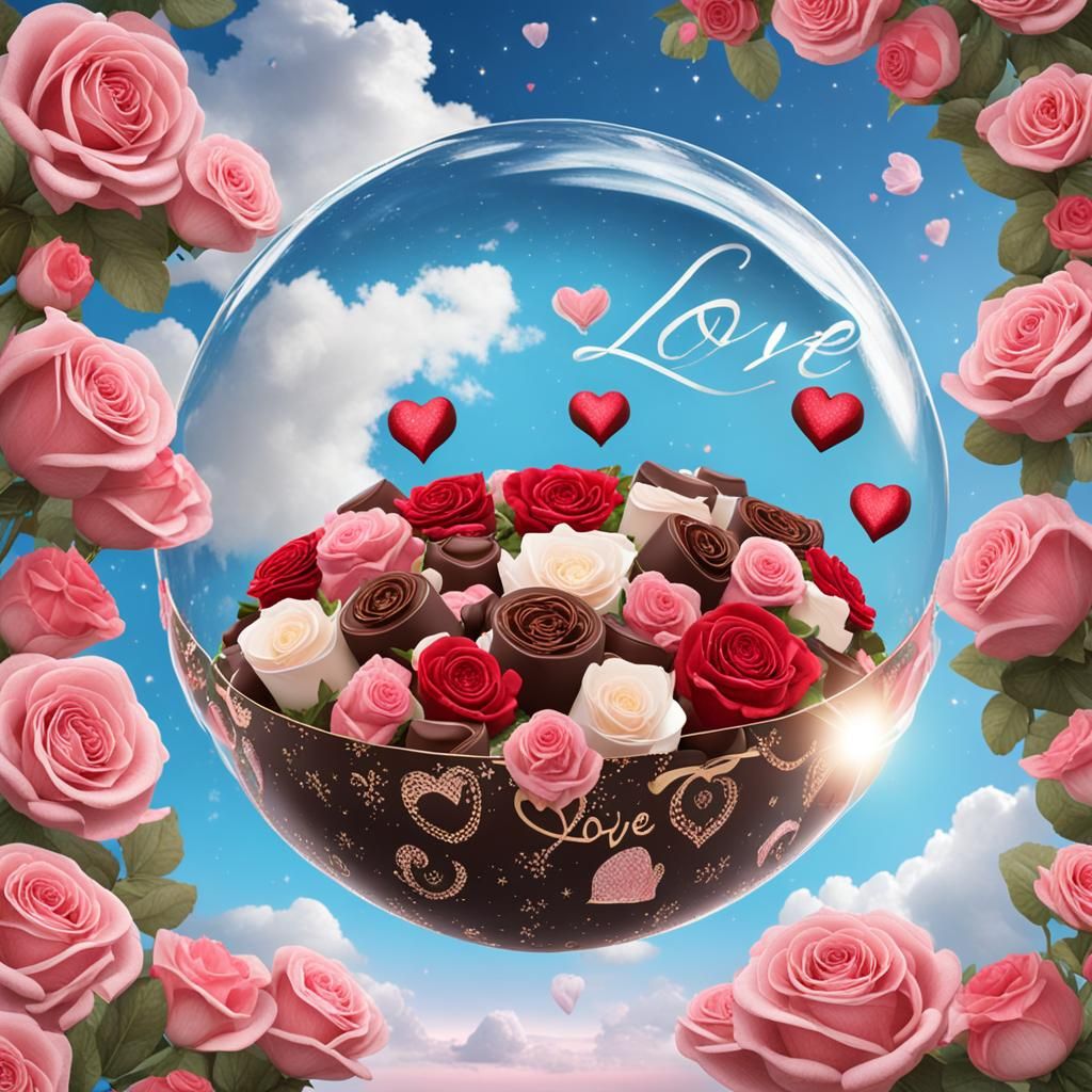 Chocolates and Roses in Orb of Love