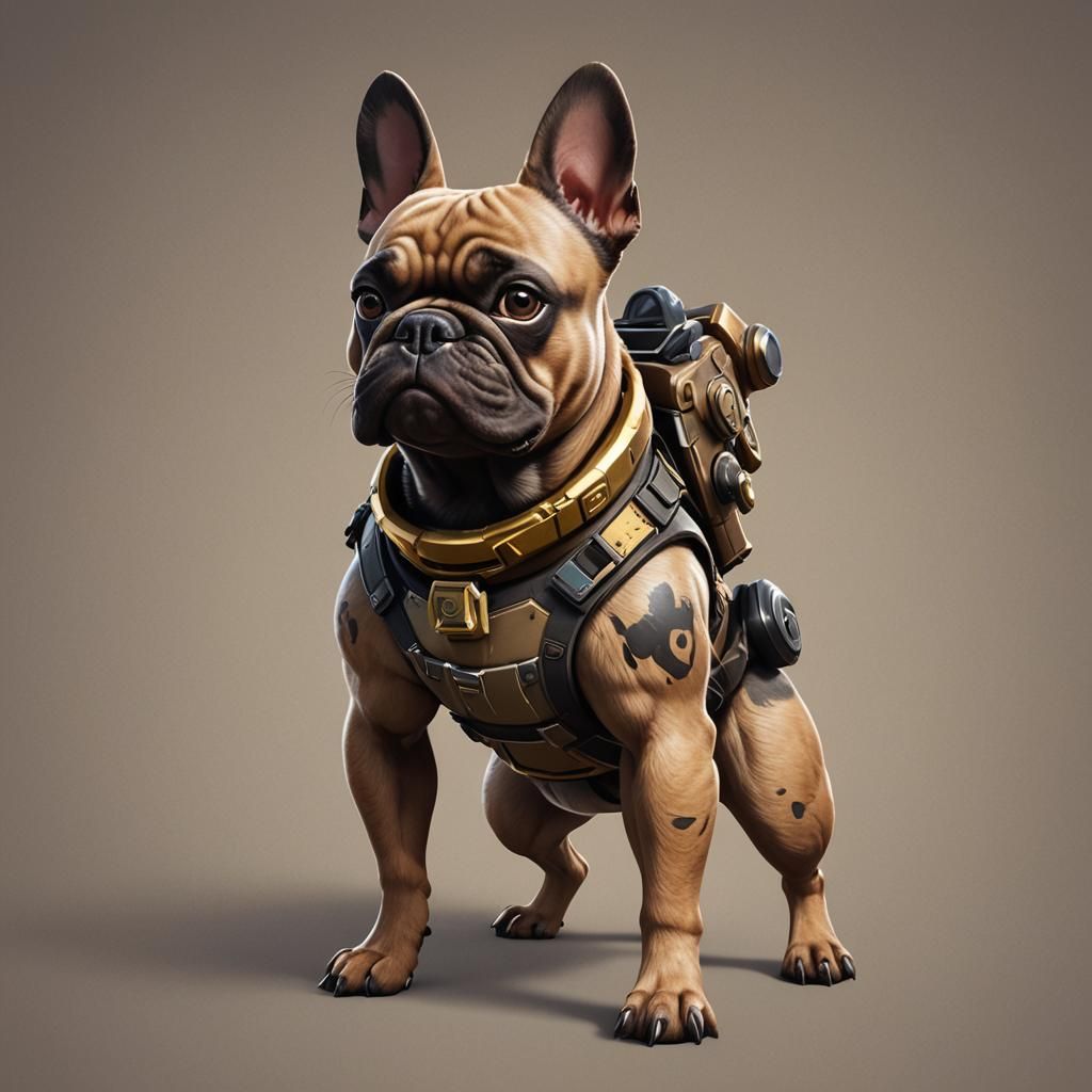 Fortnite French Bulldog Character Concept Art