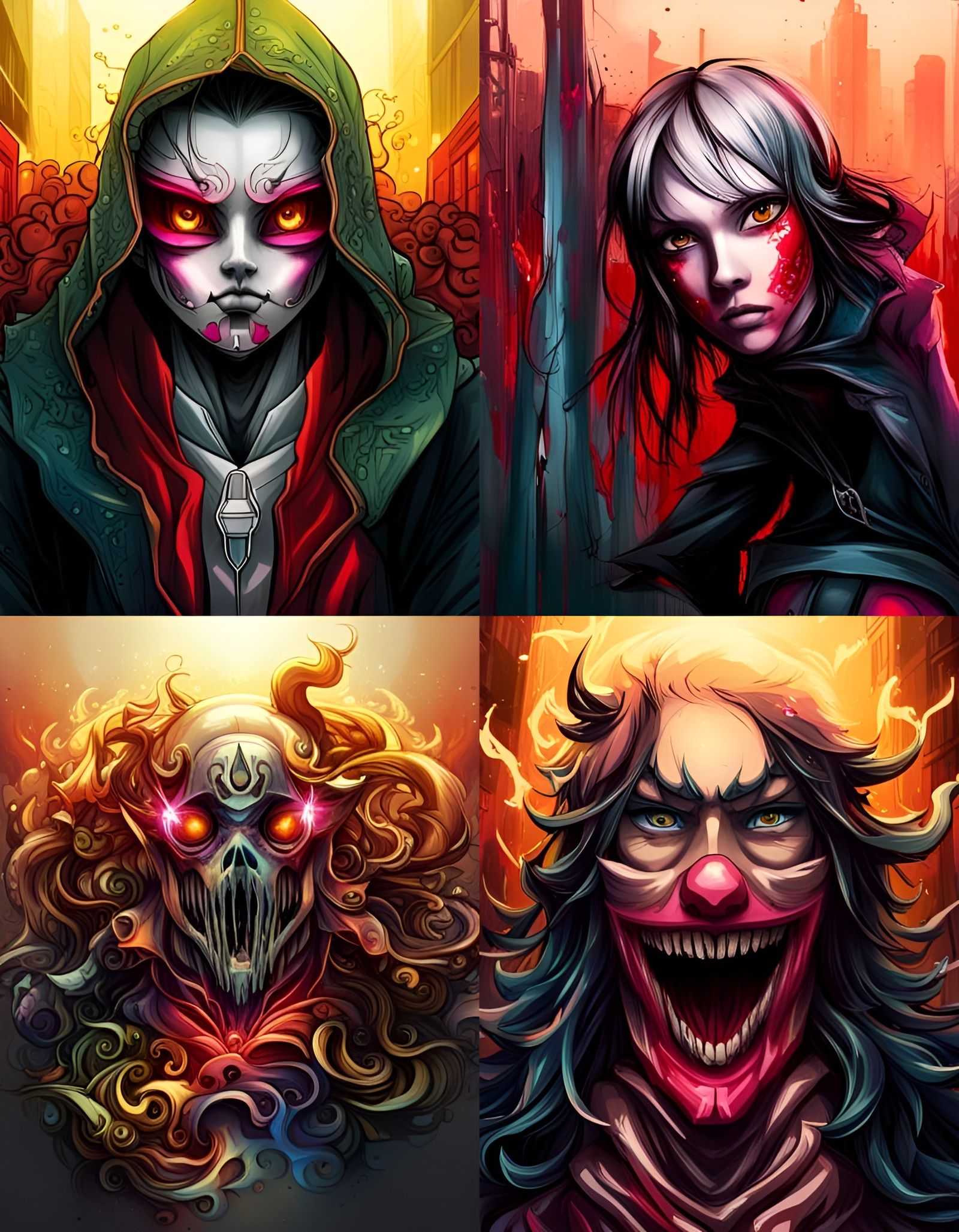 Evil Disguised in Colorful Graffiti Street Art