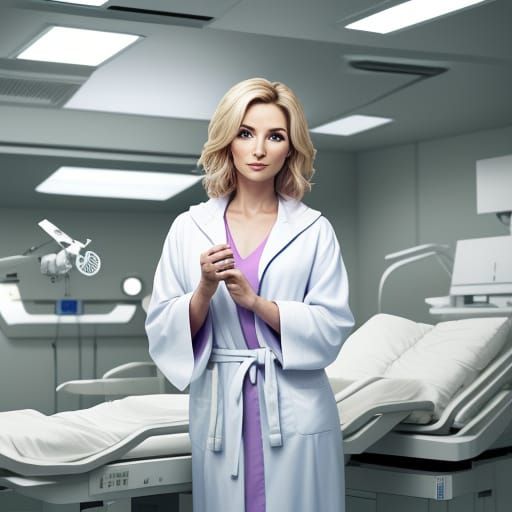 Helen Skelton in Hospital Operating Theatre, Digital Art