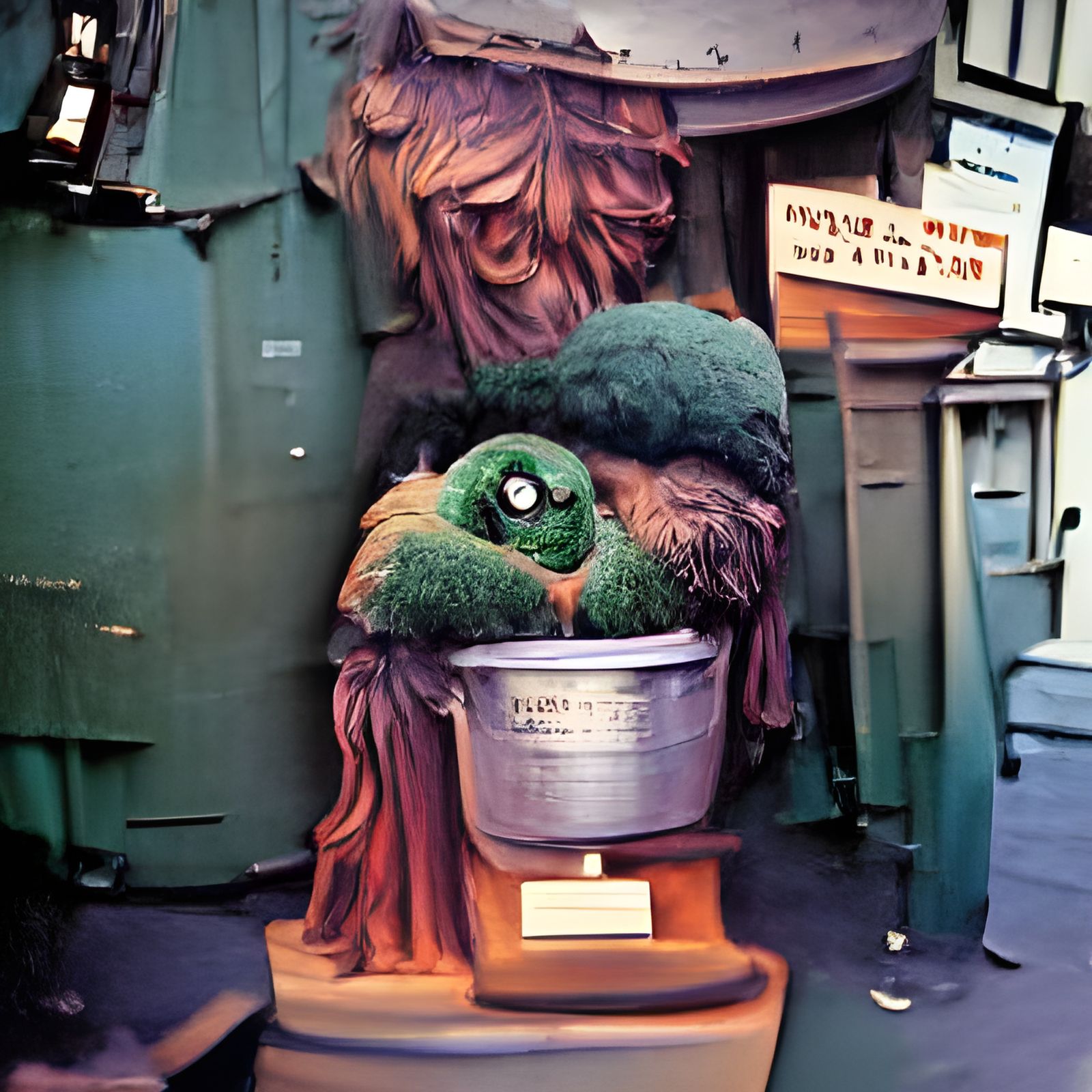 Realistic Oscar the Grouch by Henson Creature Shop