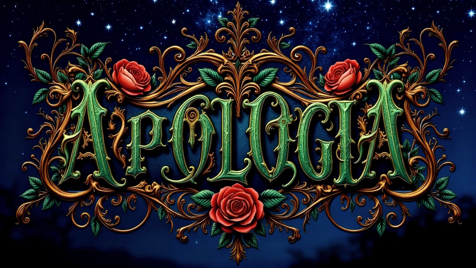 Red APOLOGIA Letters Illustration