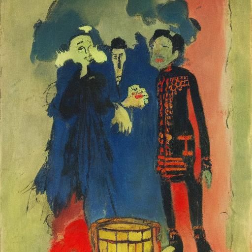 Vampire's Gift: Abstract Impressionist Portrait