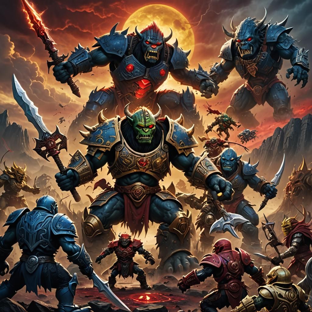 Orcs, Troll, and Bionicle in Fantasy Combat