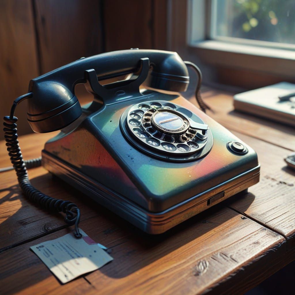 Vintage Phone Glows with Ethereal Light