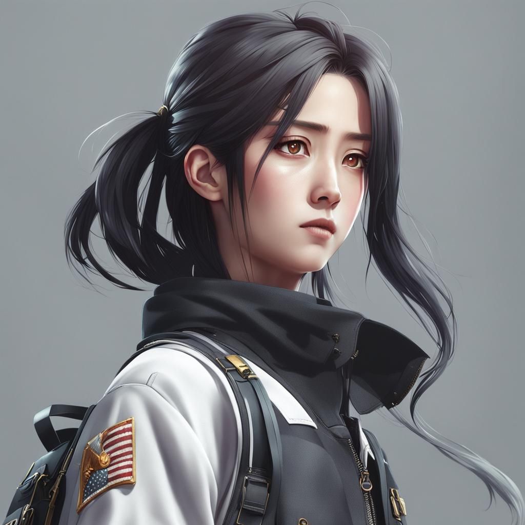 Kim Jisoo in 3D Anime Art Style