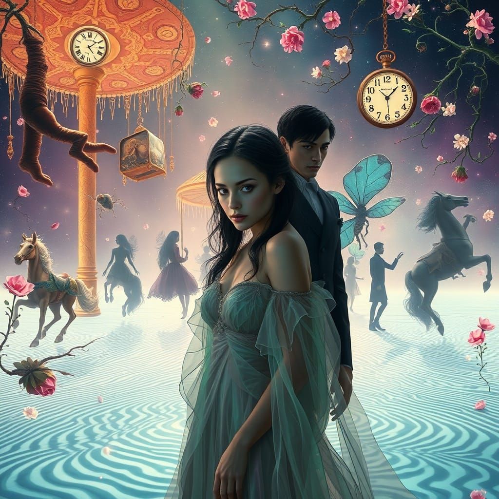 Seductive Witch in Luminous Dreamworld: Anime Style