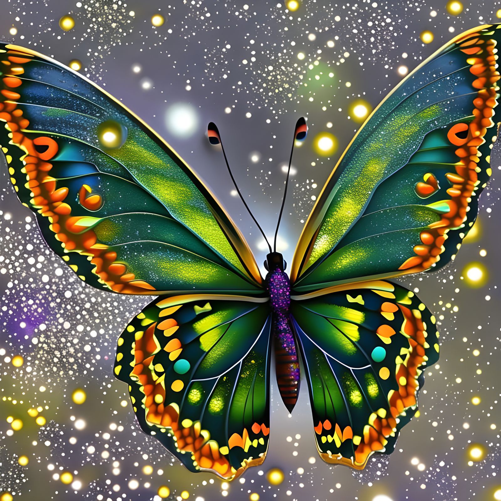 Sparkling Butterfly: A Photorealistic Fantasy Illustration