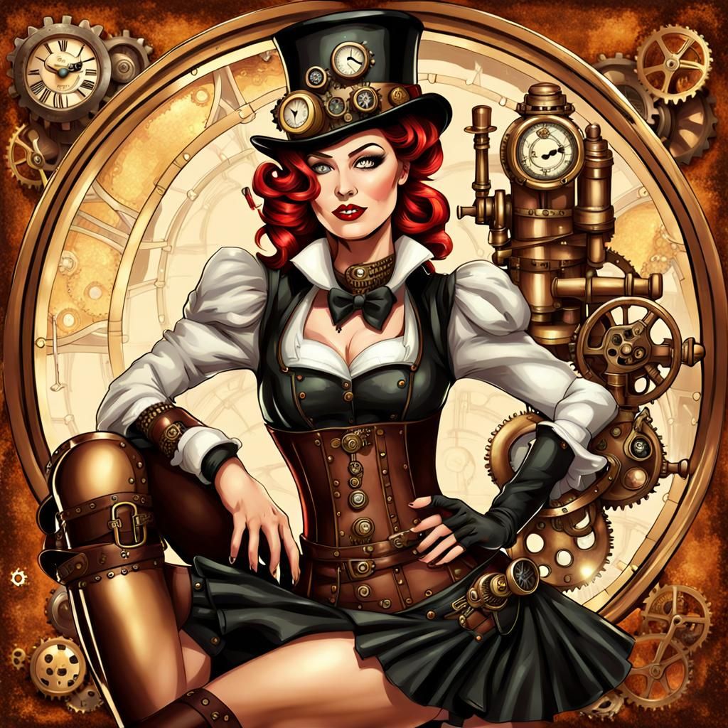 Steampunk pinup