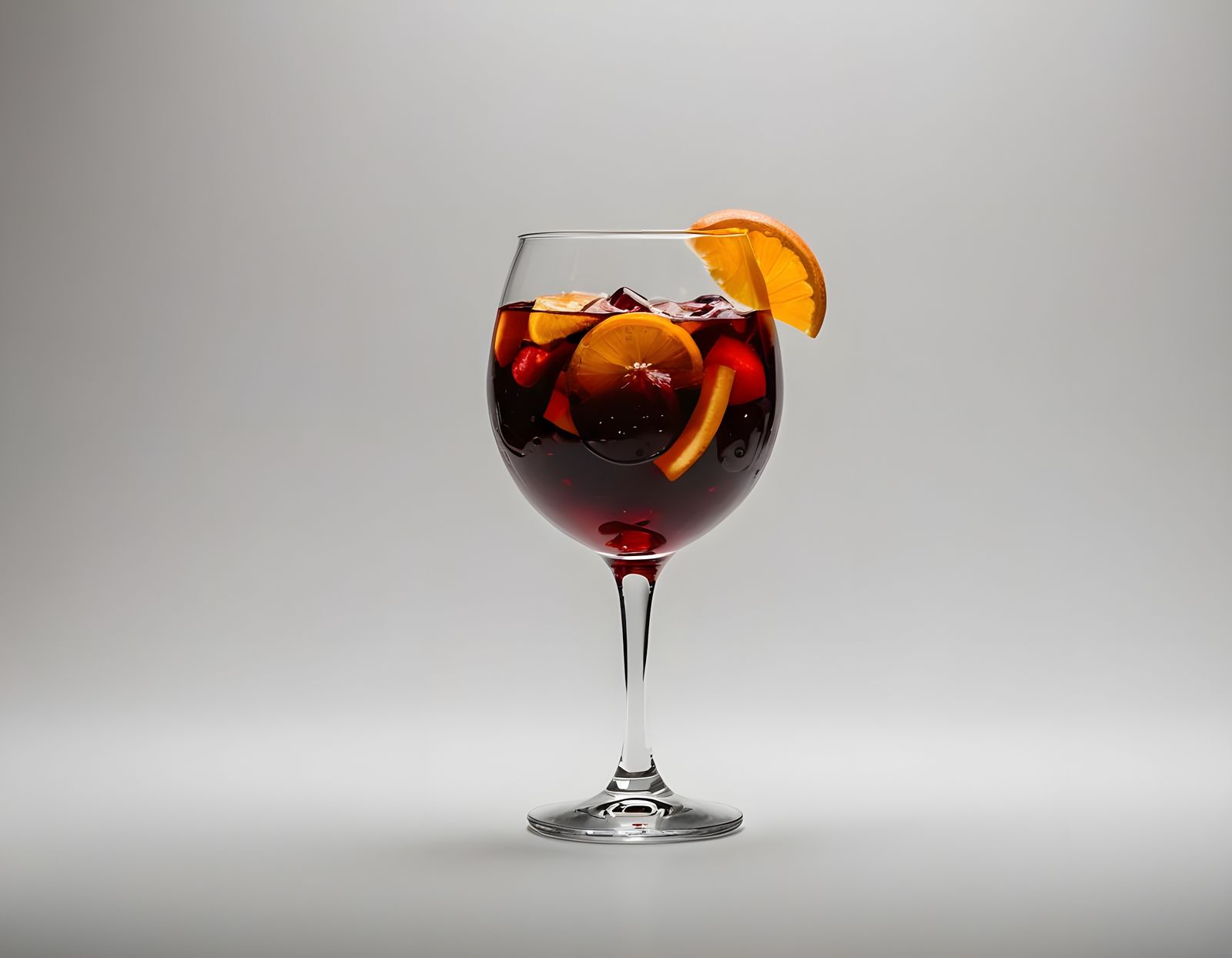 Vibrant Red Sangria in Elegant Glassware