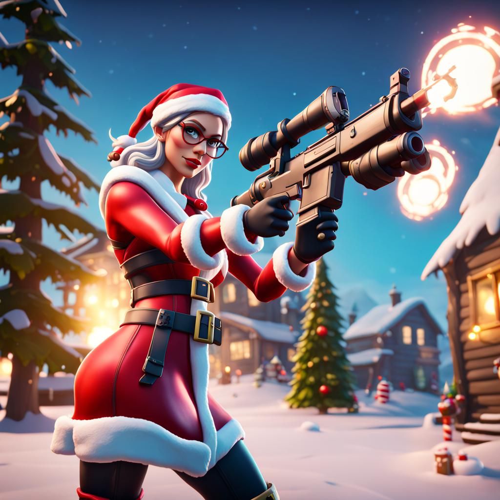 Mrs. Claus Fortnite Skin Concept in Unreal Engine