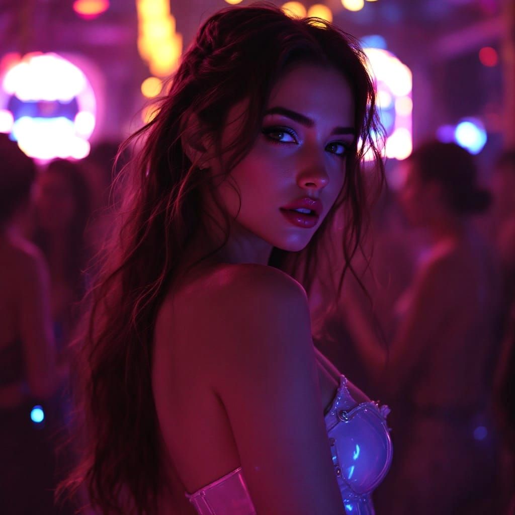 Steampunk Goddess in Art Deco Nightclub