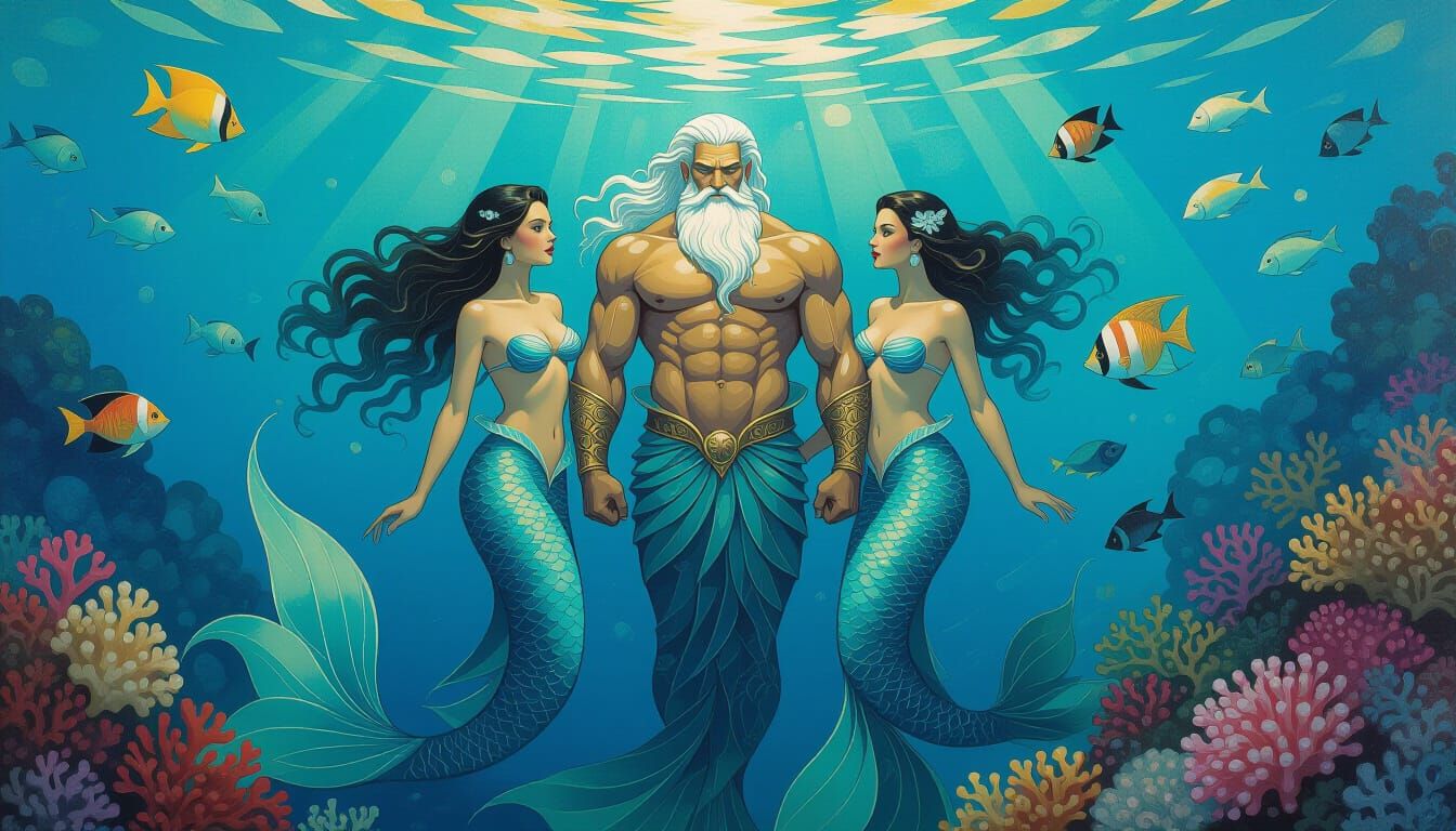 POSIDON AND THE MERMAIDS