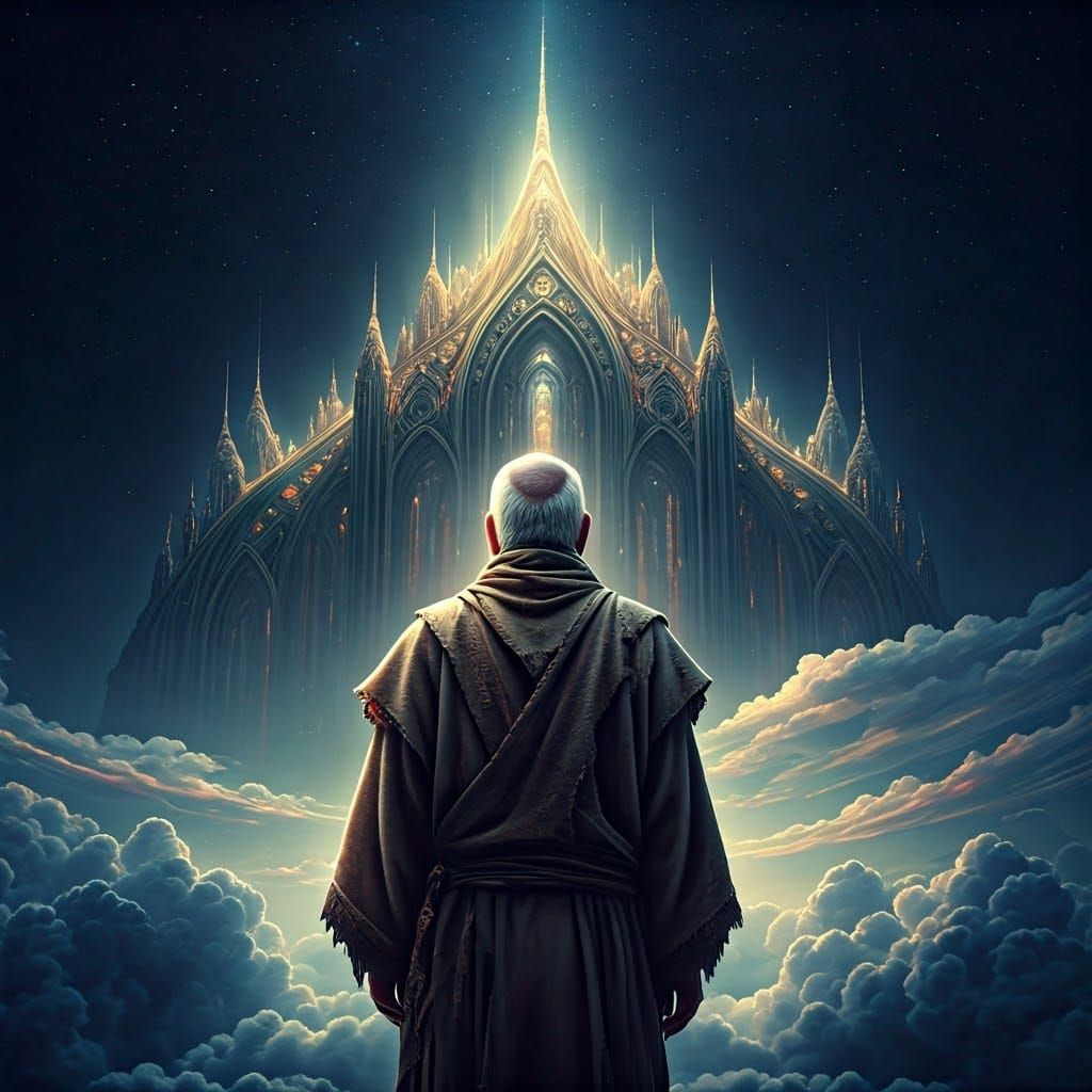 Heavenly Metropolis Vision in Dreamlike Architecture