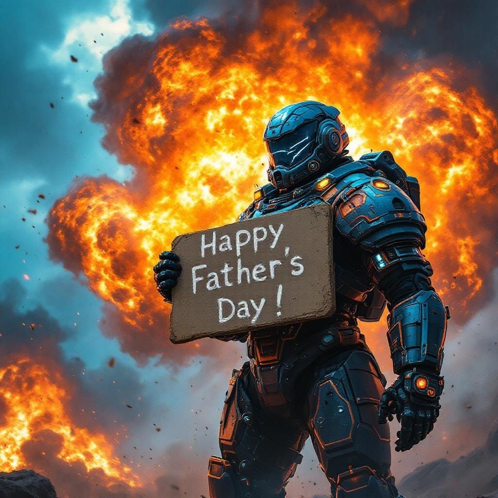 Helldiver Wishes Happy Father's Day Amidst Explosion