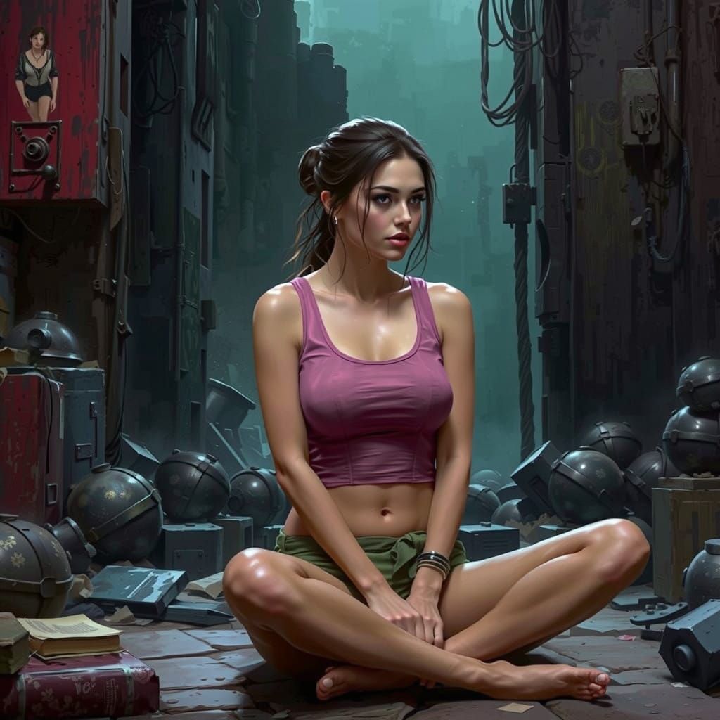 Regal Victorian Woman in Misty Atmosphere