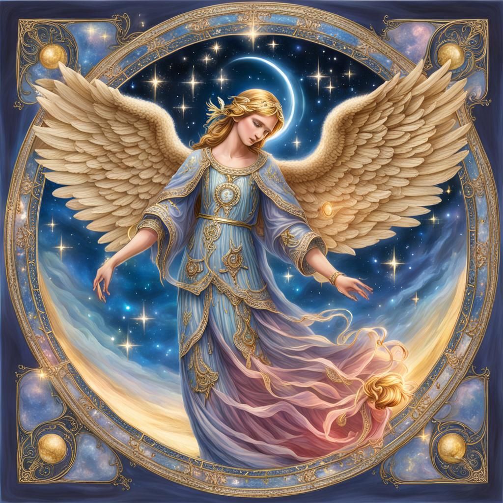 Celestial Angel of Love Radiating Light